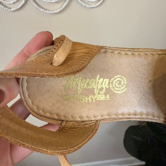 Leather Tooled Tie Lace Up Espadrille Sandal 8 - Picture 3 of 4